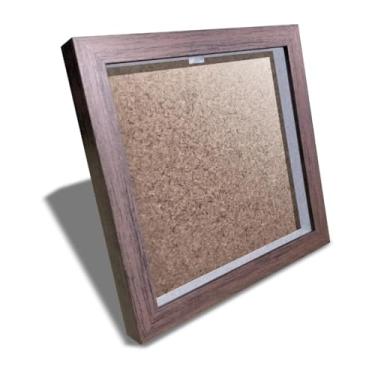 Imagem de Moldura caixa Alta 25x25 cm com Vidro Profundidade 1,5cm, Ideal para Quadros de Quilling (Arte em Papeis) e Bordados em Alto Relevo(TABACO)