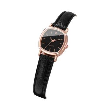 Imagem de Relógio De Pulso Feminino Com Mostrador Pequeno, Pulseira De Couro Sim