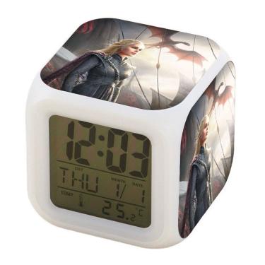 Imagem de Relógio digital LED Games Of Thrones Square com despertador