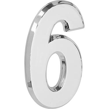 Imagem de Número Residencial 3D"6" Plástico ABS Cromado Metalcromo