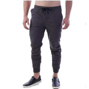 Imagem de Calça Jogger Sarja Masculino Hypno Original Amil Chumbo, Chumbo, g