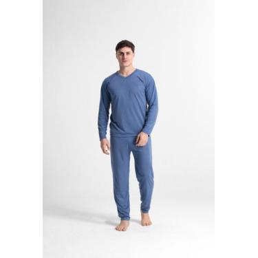 Imagem de Pijama adulto masculino longo camisa e calça comprida - Jucatel 001, A