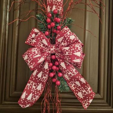 Imagem de Escapulário De Porta Natalino Guirlanda Azevinhos Natal - Amor Lindo