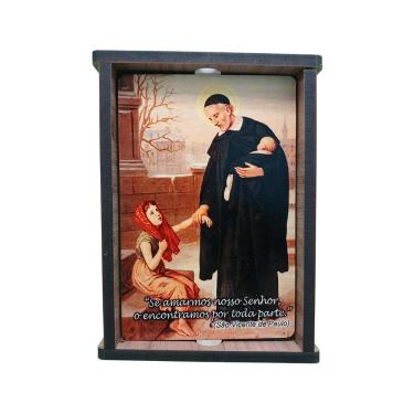 Imagem de Porta Retrato 2 Faces São Vicente E Frederico Ozanam