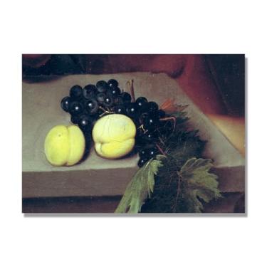 Imagem de NHLDZYH Tela vintage de frutas mortas, impressão de estilo de pintura a óleo vintage, decoração de jantar de fazenda B59. 40 x 56 cm. Somente tela