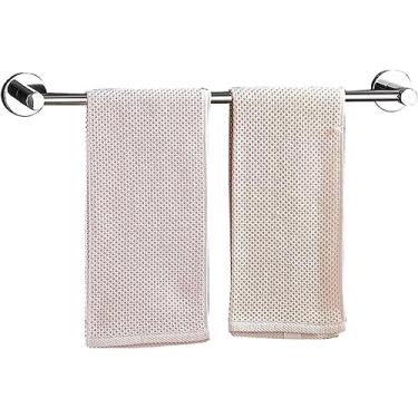 Imagem de 3FLQOOPP Suporte de toalha de banheiro ou cozinha toalheiro acessório único redondo com parafusos de montagem, acabamento polido (uma cor 40 cm)