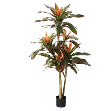 Imagem de SLGGPJBU Plantas falsas planta artificial estilo nórdico árvore falsa em vaso sala de estar quarto decoração plantas artificiais criativas planta verde simulação árvore plantas artificiais interior