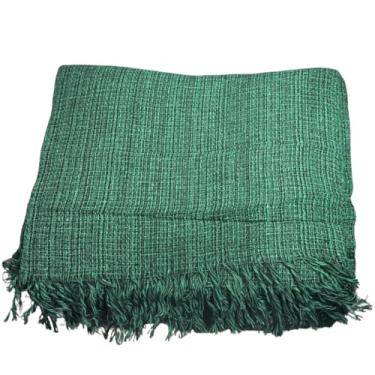 Imagem de Manta Para Sofá ou Cama Luxo Gigante 210x120 Tipo Capa de Sofá Protetora Algodão Decorativa manta para sofá sofa grande(Verde Escuro Mesclado)