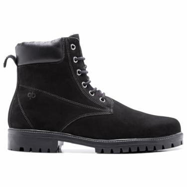 Imagem de Bota Coturno Masculina Couro Nobuck Tratorada Cano Medio