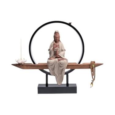 Imagem de Queimador de incenso clássico decorativo criativo de cerâmica guanyin bodhisattva para sala de estar e sala de estar