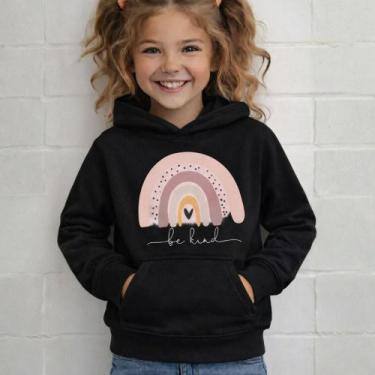Imagem de Moletom Canguru Infantil Estampa Arco Iris Be Hind 1035 Para Escola Bá