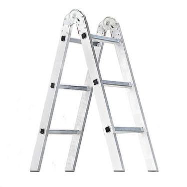 Imagem de Escada Em Alumínio Com 6 Degraus De 1,75 Metros De Altura Total