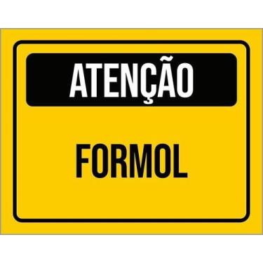 Imagem de Kit 5 Placa Acm De Atenção Cuidado Formol 18X23 - Sinalizo