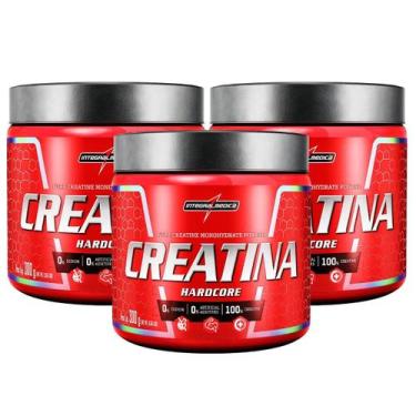 Imagem de 3X Creatina 100% Pura Hardcore Integralmedica 300G