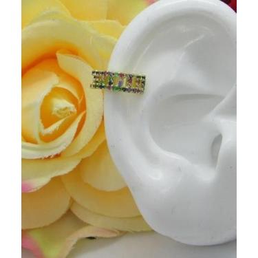 Imagem de Piercing Argola Falso Fake Dourado Pedra Zirconia F. Ouro - De Castro 