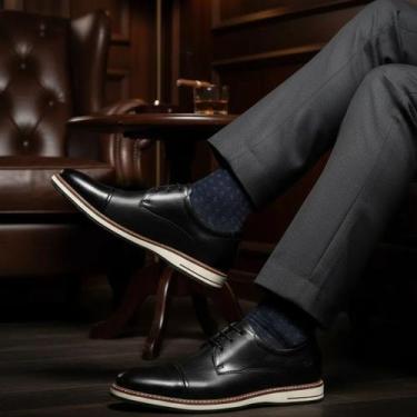 Imagem de Sapato Masculino Democrata Metropolitan Oliver Original cor:Pretotaman