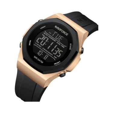 Imagem de Relógio Digital Esportivo Masculino NAVIFORCE Com Mostrador Grande, Lu