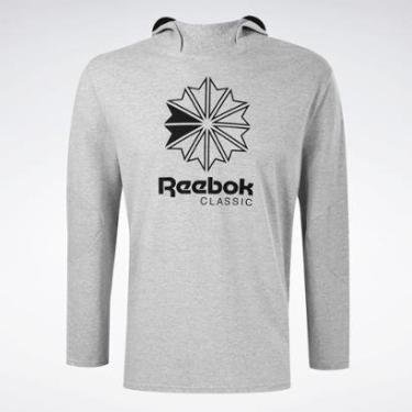 Imagem de Camiseta Reebok Young Com Capuz Manga Longa Masculina-Masculino