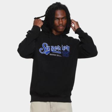 Imagem de Moletom Broken Rules Bordado Masculino, Preto, G