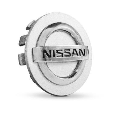 Imagem de Calota Calotinha Meio Roda Nissan March Sentra Versa Kicks Prata - GFM