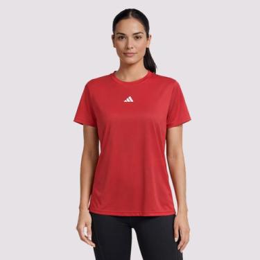 Imagem de Camiseta Adidas TR B 3S Feminina Vermelha, P