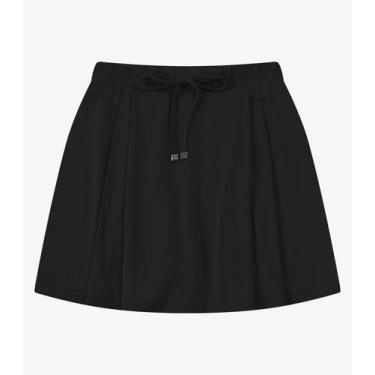 Imagem de Shorts Saia Feminino Molecotton De Viscose Minty Preto, 14, Preto