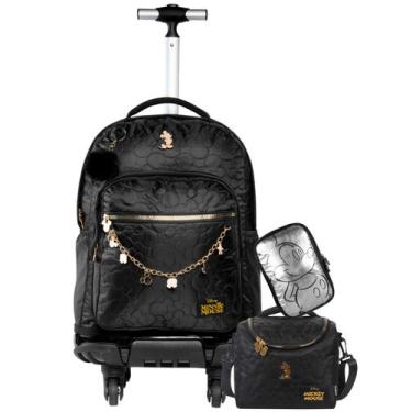 Imagem de Kit Mickey Mouse Mochila 4 Rodas + Lancheira + Estojo Box