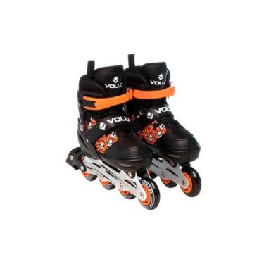 Imagem de Patins In Line Ajustável 35-38 Laranja e Preto Vollo, Laranja e Preto,