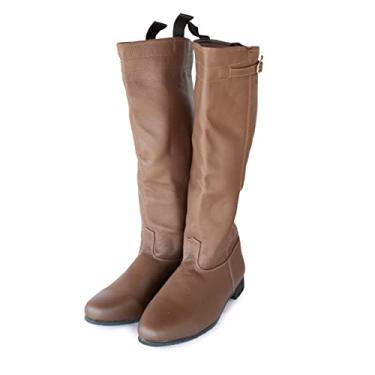 Imagem de Bota Campeira Gaúcha Sola de Pneu Couro Ref: 201 Tamanho:34;Cor:Marrom