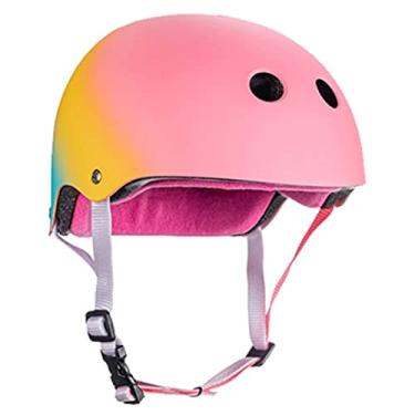 Imagem de Capacete de skate para jovens de 8 a 14 anos de idade para bicicleta de montanha capacete scooter acessórios de bicicleta adulto (pó que muda de cor, código L)