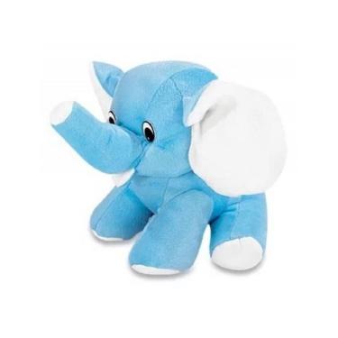 Imagem de Elefante Tata de Pelúcia Azul 24 cm Antialérgico