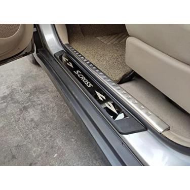 Imagem de GZBFTDH Proteção de Peitoril Soleira da Porta, para Isuzu scross S-Cross 2013-2019 Carro Acessórios, Aço Inoxidável Kick Plate Guard de Pedal de Limiar Protetor, Peças para Automóveis