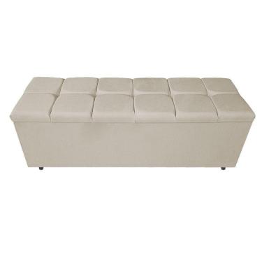 Imagem de Calçadeira Estofada Manchester 160 Cm Queen Size Suede Bege