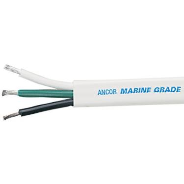 Imagem de Ancor Marine Grade duplex e fio triplex, 14 Awg, triplo, plano, Black/Green/White, 500 Feet