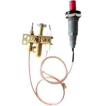 Imagem de Conjunto de acendedor de botão com queimador piloto termopar 900 mm M9X1 porcas