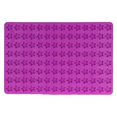 Imagem de Pssopp Mini molde de silicone antiaderente moldes de biscoito para cães, 112 furos, estrela de cinco pontas, mini molde de silicone para chocolate, bolo, doces, geleia, cubo de gelo, petiscos para animais de estimação