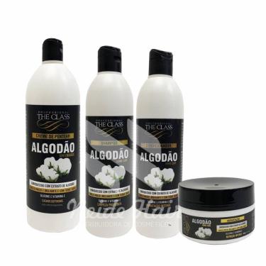 Imagem de The Class Kit Cachos Algodão Shampoo - Condicionador - Máscara - Creme Pentear 1l