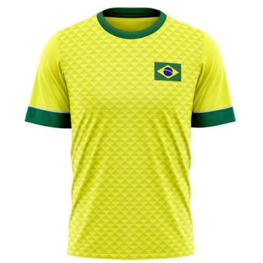 Imagem de Camiseta Braziline Jatobá Brasil Masculino - Amarelo