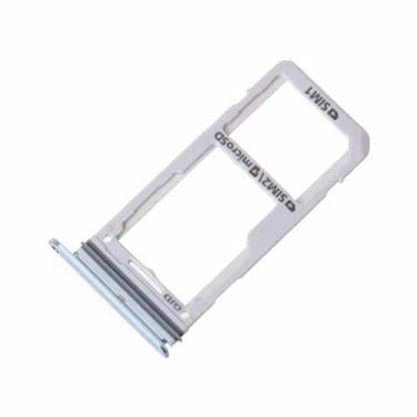 Imagem de Slot para suporte de bandeja de cartão SIM, 1,5 × 3,2 cm de metal portátil para cartão SIM duplo + suporte micro SD para Samsung