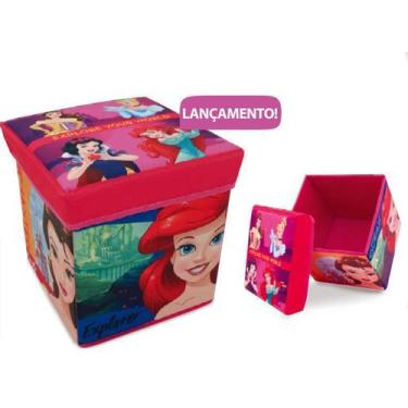 Imagem de Porta Objetos Banquinho Princesas Organizador Brinquedos Toys - Zippy