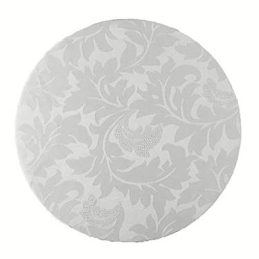 Imagem de 20 Capa Sousplat Supla Tecido Jacquard Branco 35cm Diâmetro
