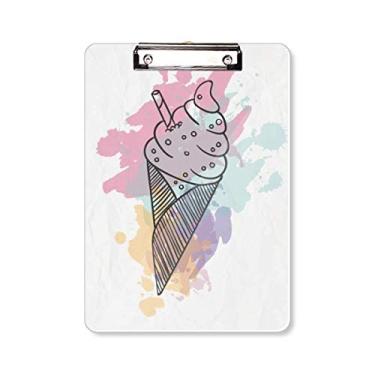 Imagem de Aquarela Biscuits Barra Cones Sorvete Pasta Prancheta Placa de suporte A4