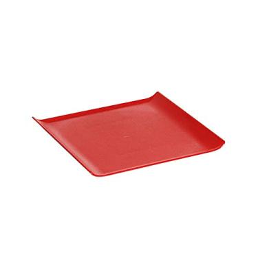 Imagem de Bandeja Servir Quadrada 30x30 Vermelha em Plástico Resistente Linha Tropical Linha Premium