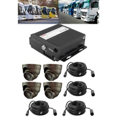 Imagem de Kit Gravação 100% Automotivo Orbe MDVR 4 Canais imagens 9V a 36V Carro Van Ônibus Caminhão