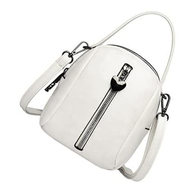 Imagem de Adorainbow 1 peça bolsas de ombro bolsas transversais para mulheres bolsas clássicas de couro bolsa transversal conversível bolsa de viagem bolsa feminina mensageiro bolsa de compras branca moda