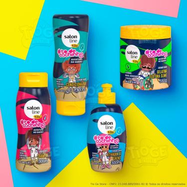 Imagem de Kit 4 #ToDeCachinho Kids Cabelos Ondulados Cacheados Crespos Infantil Shampoo + Condicionador + Ativador + Gelatina