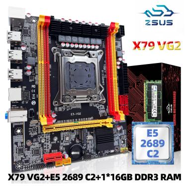 Imagem de ZSUS-X79 VG2 Motherboard Set Kit  Intel LGA2011  Xeon E5  2689  CPU C2  DDR3  1x16GB  1600MHz