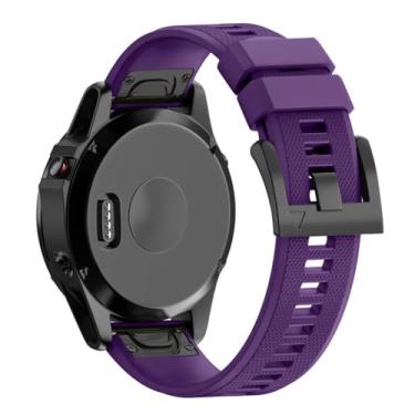 Imagem de HAZELS Pulseira de relógio de silicone de liberação rápida e fácil ajuste 26 22 20 mm para relógio Garmin Fenix 7X, Fenix 7 (Cor: 1, Tamanho: Fenix 7X)