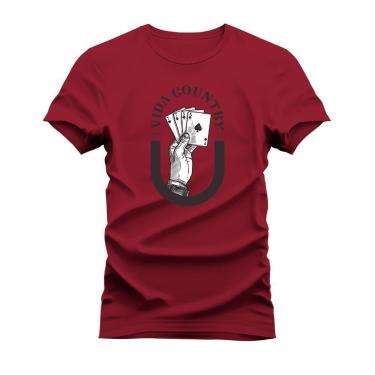Imagem de Camiseta Algodão Estampada Unissex T-Shirt Confortável Vida Country Jogue o Baralho-Unissex