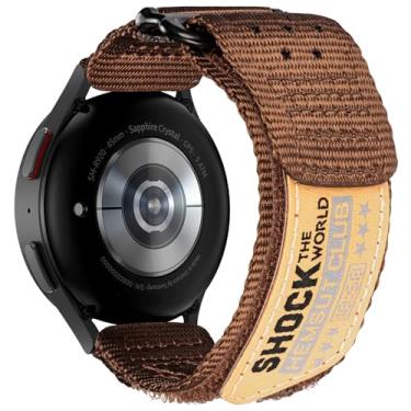 Imagem de FIILIIX Pulseira esportiva de nylon resistente compatível com Samsung Galaxy 45/44/40 mm Watch6/5/5 Pro/4/, 46/42 mm Watch 4 Classic/ 45 mm Watch 3, 24 mm/Middle 6.6"-8.4", Nylon, Sem Pedra Preciosa